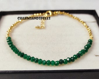 Bracciale Elastico Con Pietra Di Luna Arcobaleno 8mm Fatto A Mano + Borsa Regalo - Foto 5