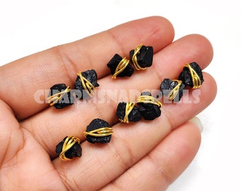 Raw Black Tourmaline Stud Earrings, Sterling Silver Gemstone Jewelry, Protective Stone Gift, Handmade Minimal