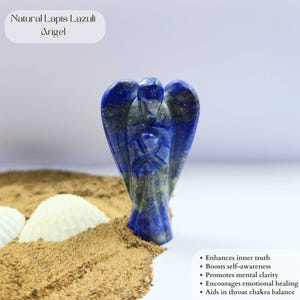 2&quot; Lapis Lazuli Angel Gemstone Peace Angel, Pocket Guardian Angel Statue, Healing Crystals and Stones, Decoration & Gifts, Home Decor
