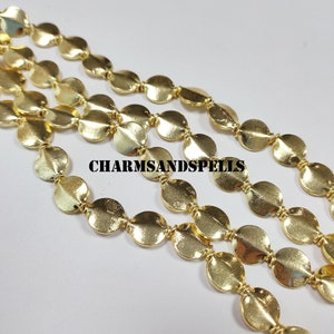 Flat Round Coin Beads, Gold Plated Coin Beads, Finish Coin Beads, Bracelet, Necklace, Craft Making Beads, DIY Jewelry Craft, Jewelry Supply