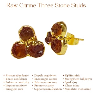 Raw Citrine Studs Earrings, Citrine Jewelry, Natural Citrine Posts, Citrine Earrings, Crystal Stud Earrings, November Birthstone Gift