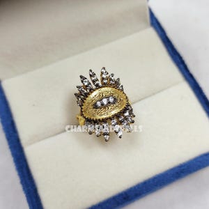 Evil Eye Ring for women with American Diamond Stones for Women - PERIMADE Evil Eye Nazar Bypass Ring - Trending Jewelry For Women - Jewelry