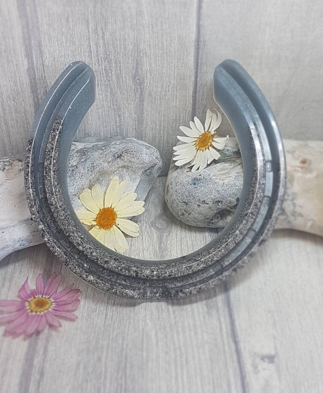 Horseshoe made with Resin & Cremation Ashes Memorial Keepsake Etsy