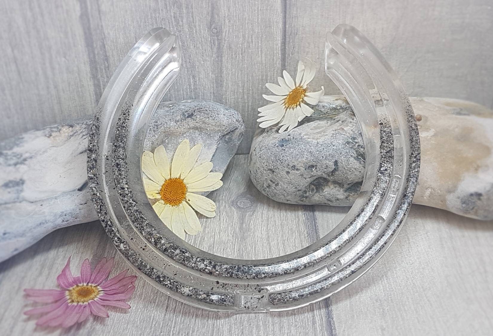 Horseshoe made with Resin & Cremation Ashes Memorial Keepsake Etsy