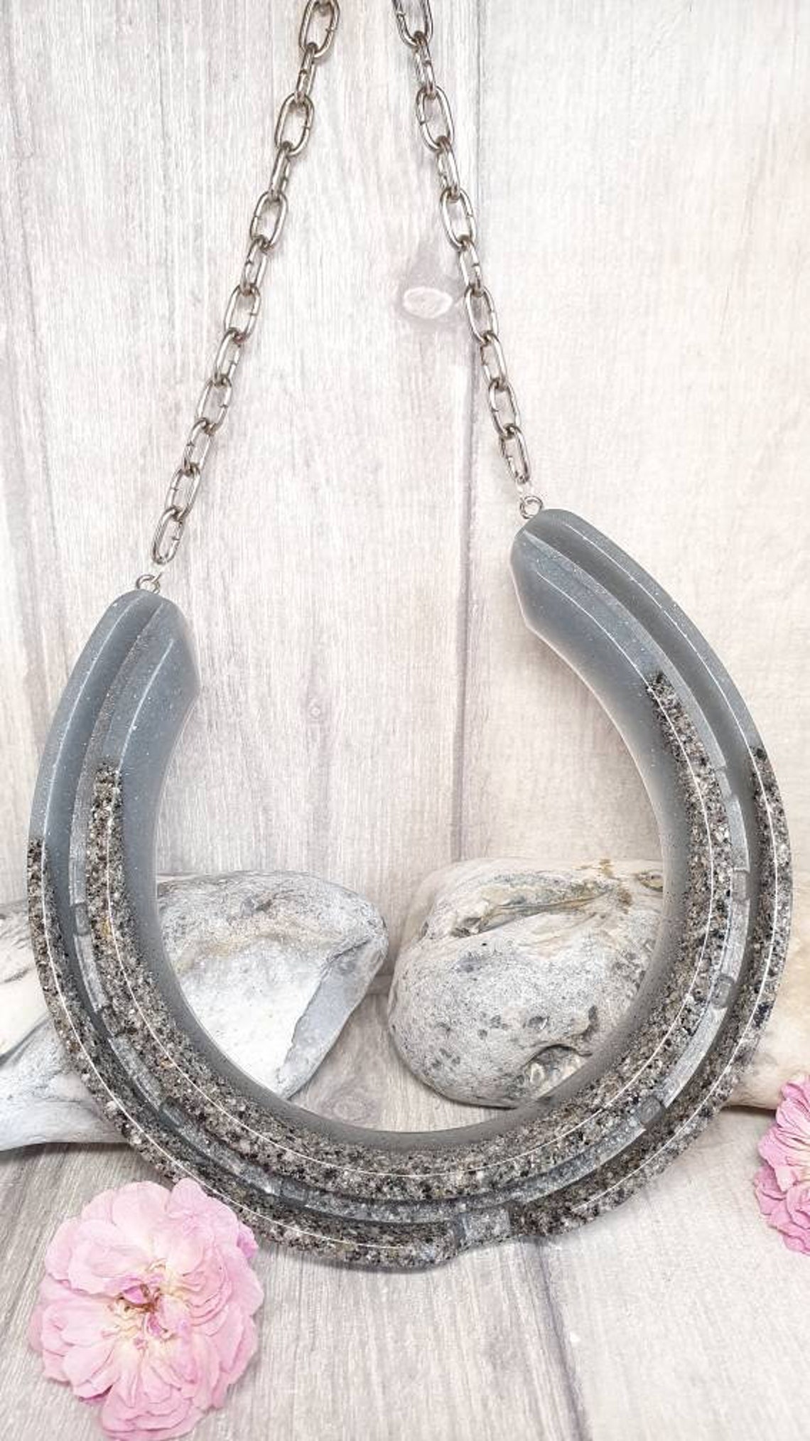 Horseshoe made with Resin & Cremation Ashes Memorial Keepsake Etsy