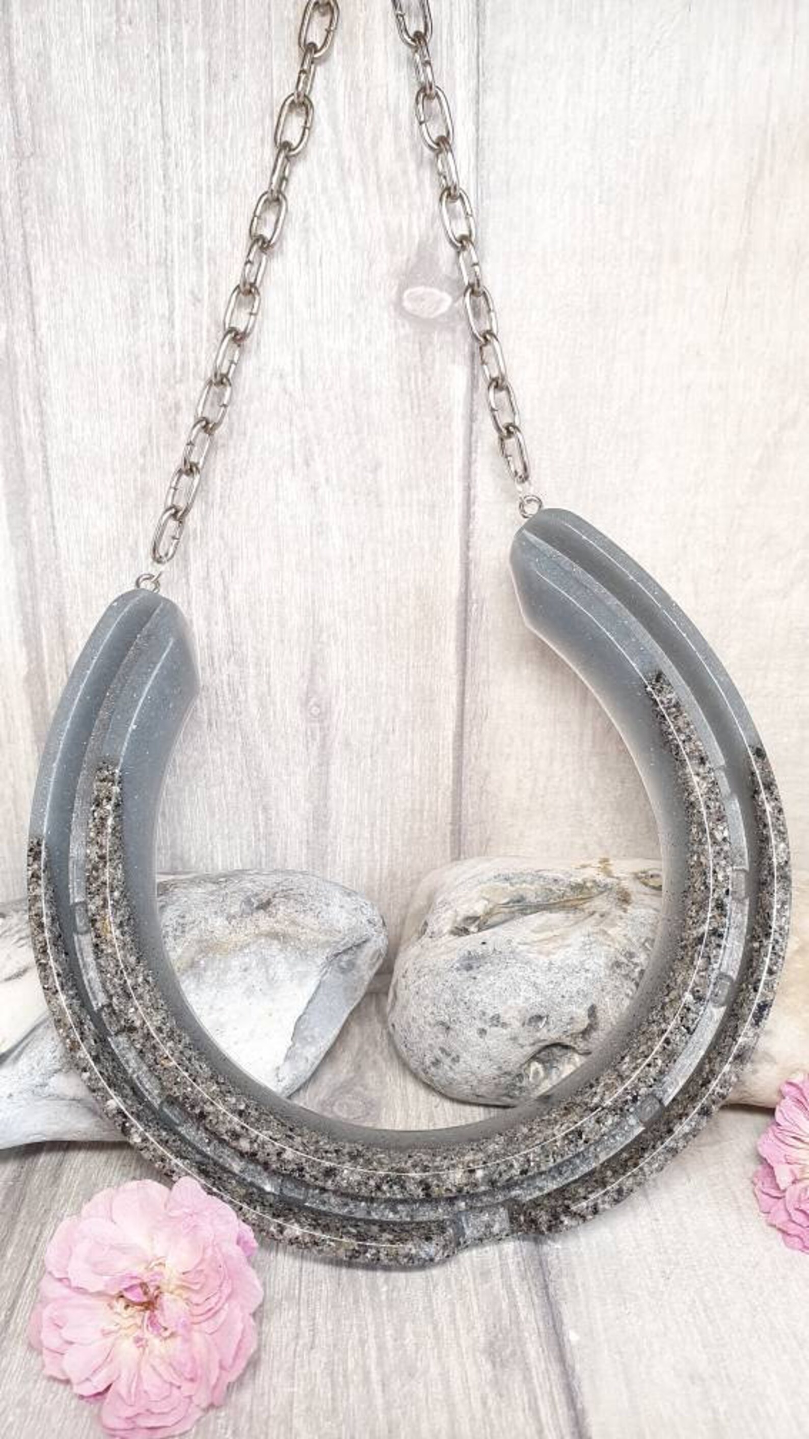 Horseshoe made with Resin & Cremation Ashes Memorial Keepsake Etsy