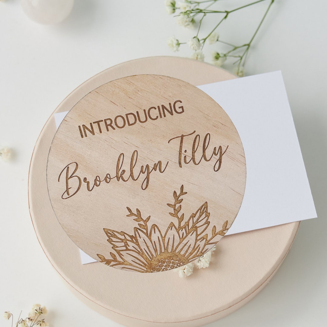 Introducing Baby Announcement Disc Custom Baby Announcement Etsy