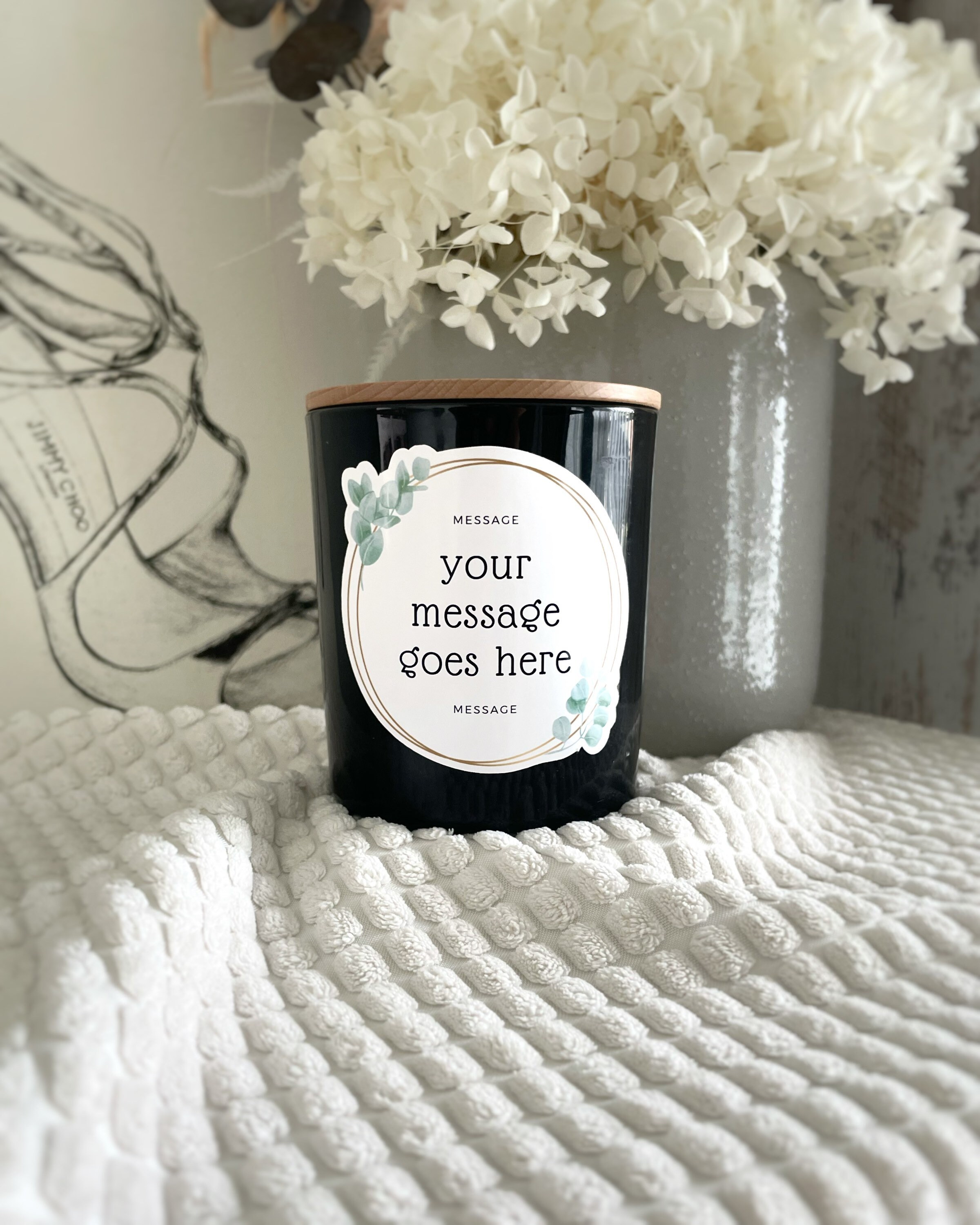 Personalised Candle Label Custom Candle Personalised Message Etsy Australia