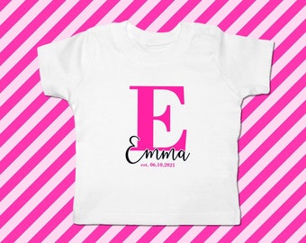 Baby shirt with name | Personalized Baby Clothes | Baptism Long Sleeve Shirt | Baby Name Shirt | 18 printing colors | Buckleberry's