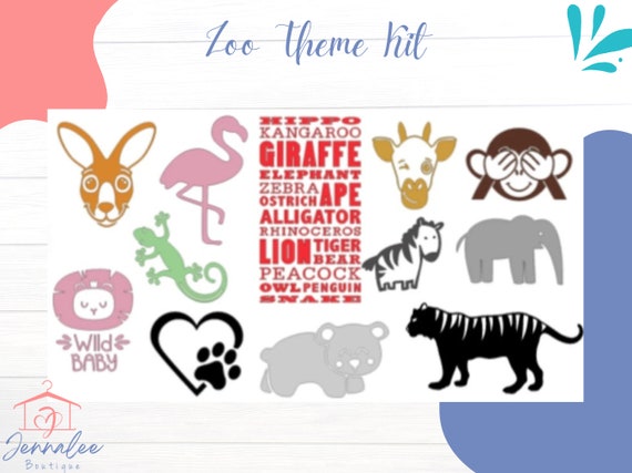 Zoo Themed Onesie Decorating Kit, Baby Shower Kit, Baby Shower