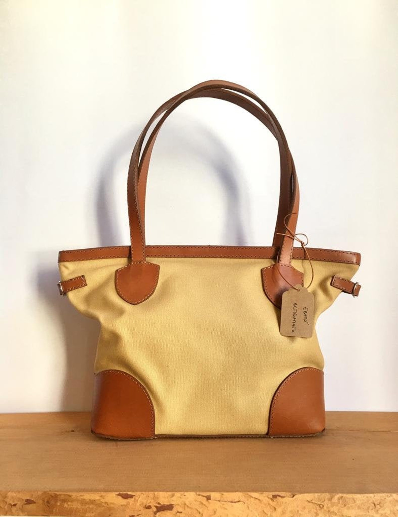 Bolso de LONA y CUERO bolso