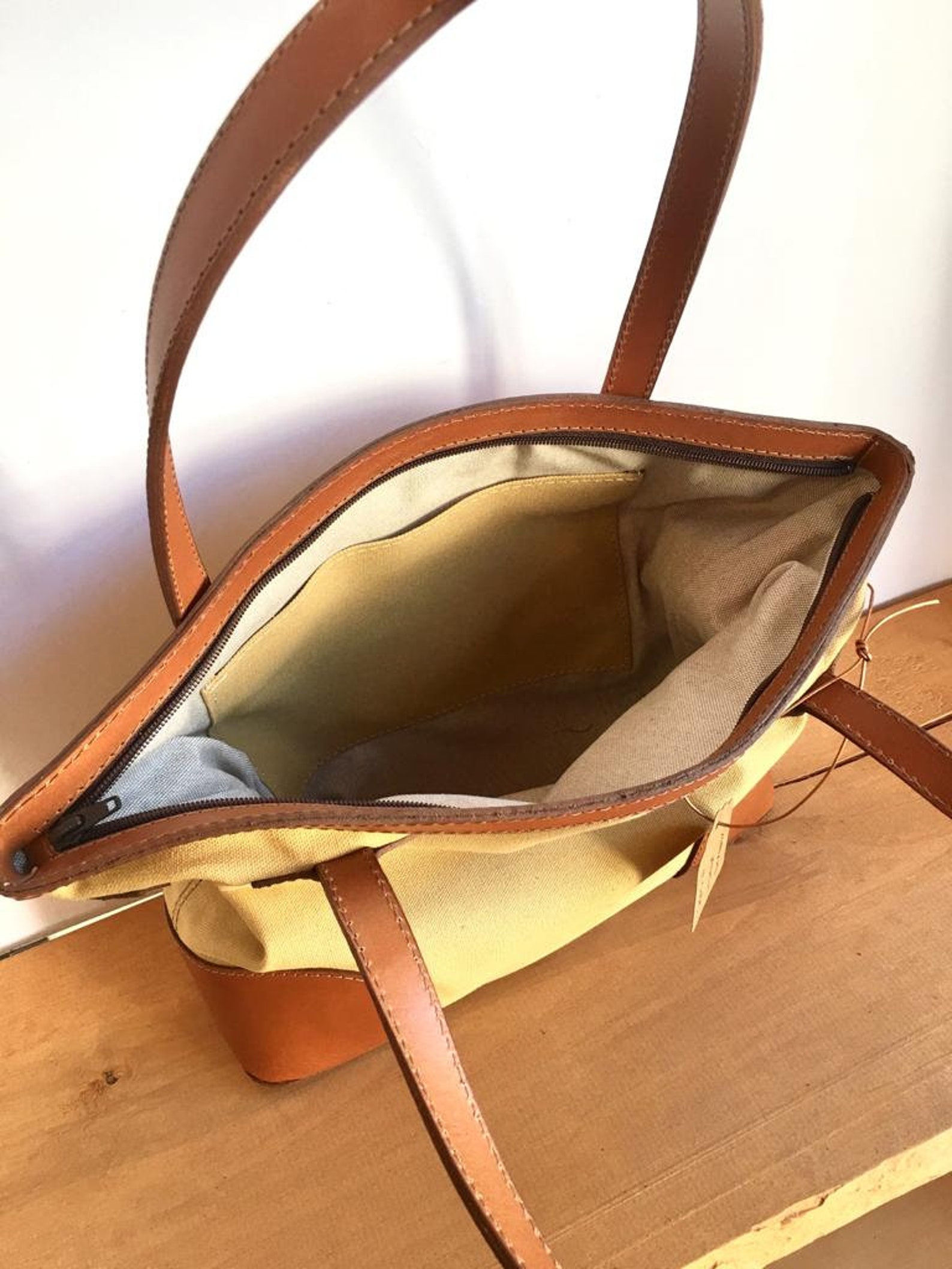 Bolso de LONA y CUERO bolso