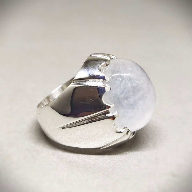 New Stunning Natural Quartz Ring Dur e najaf White Quartz Ring Stylish Ring Handmade Ring Engagement Ring flawless Ring 50/%OFF Pure Silver