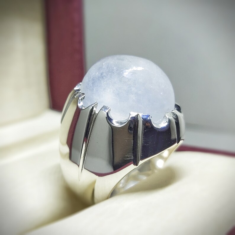 New Stunning Natural Quartz Ring Dur e najaf White Quartz Ring Stylish Ring Handmade Ring Engagement Ring flawless Ring 50/%OFF Pure Silver