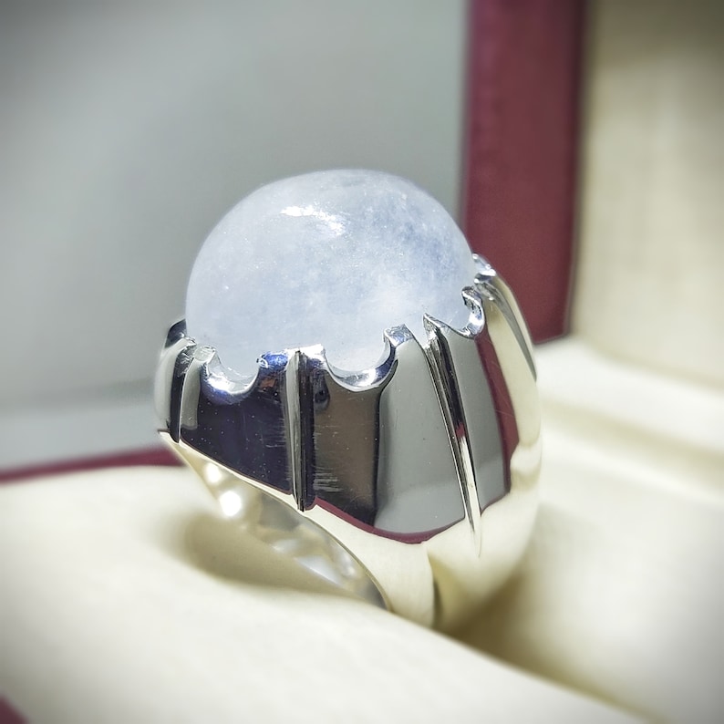 New Stunning Natural Quartz Ring Dur e najaf White Quartz Ring Stylish Ring Handmade Ring Engagement Ring flawless Ring 50/%OFF Pure Silver
