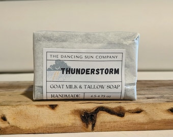 Jabón de leche de cabra y sebo Thunderstorm