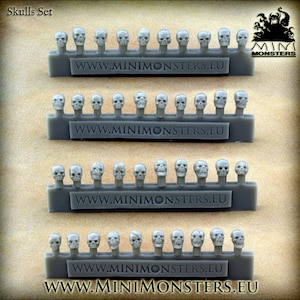 SKULLS - 28mm 32mm Scale | Wargaming terrain | Wargames | Dungeons and Dragons | DnD Terrain | Fantasy | Resin | Mini Monsters