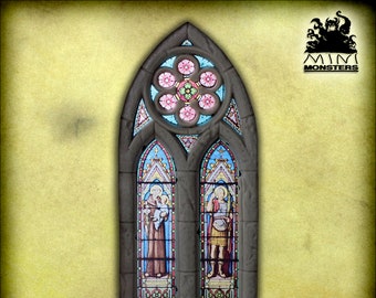 CATHEDRAL WINDOW SET1 -28mm 32mm Scale | Wargaming terrain | Wargames | Dungeons and Dragons | DnD Terrain | Fantasy | Resin | Mini Monsters