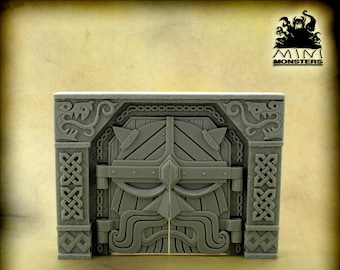 DWARVEN GATE - 28mm 32mm Scale | Wargaming terrain | Wargames | Dungeons and Dragons | DnD Terrain | Fantasy | Resin | Mini Monsters