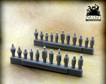 BOTTLES AND FLASKS - 28mm 32mm Scale | Dungeons and Dragons | DnD Terrain | Fantasy | Resin | Wargaming terrain | Wargames | Mini Monsters