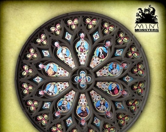 CATHEDRAL ROSETTE - 28mm 32mm Scale | Wargaming terrain | Wargames | Dungeons and Dragons | DnD Terrain | Fantasy | Resin | Mini Monsters