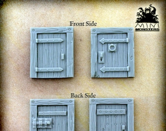 DOORS - 28mm 32mm Scale | Dungeons and Dragons | DnD Terrain | Fantasy | Resin | Wargaming terrain | Wargames | Mini Monsters