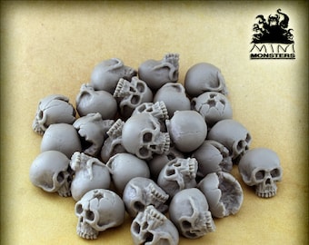 Resin Skull Markers - Fantasy Wargaming Terrain, DnD, Skull Tokens