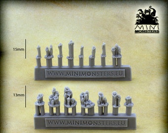 CANDLES - 28mm 32mm Scale | Wargaming terrain | Wargames | Dungeons and Dragons | DnD Terrain | Fantasy | Resin | Mini Monsters