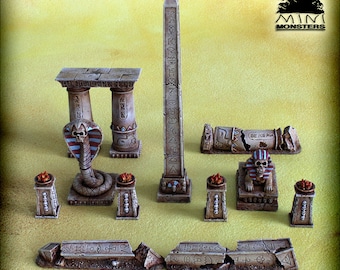 CURSED TOMB - Tomb Prince Set | 28-32mm | wargaming terrain | scenery | Fantasy | DnD | Mini Monsters