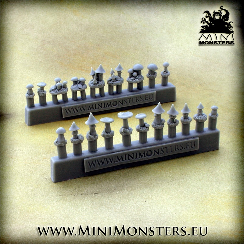 MUSHROOMS - 28mm 32mm Scale | Wargaming terrain | Wargames | Dungeons and Dragons | DnD Terrain | Fantasy | Resin | Mini Monsters