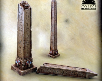 TOMBE Maudit - OBÉLISQUE | 28-32 mm | terrain de jeu de guerre | paysage | Donjons et dragons | MdD Terrain | Fantaisie | Mini-monstres