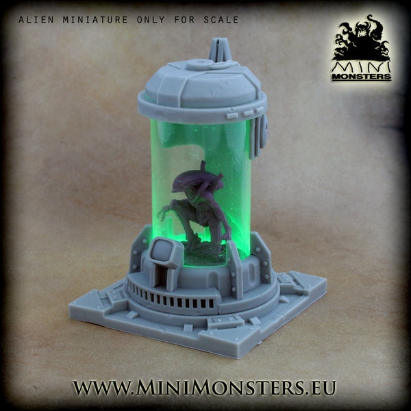 Alien Incubator with LED light - wargaming terrain| Sci-Fi, SF miniature | post-apo| 28-32mm | Necromunda | Infinity | wh40k | Mini Monsters