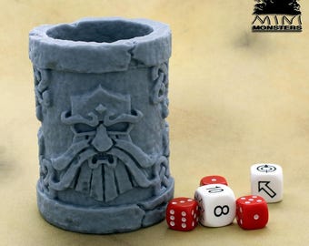 DWARVEN DICE CUP | Dice Cup Shaker | Wargaming terrain | Dungeons and Dragons | DnD | Fantasy | Wargames Scenery | Pot | Mini Monsters