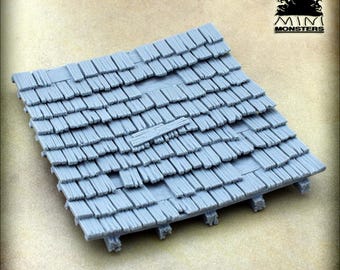ROOF - resin terrain 28mm 32mm Scale | Construction Set | DnD Terrain | Fantasy | Wargaming terrain | Wargames scenery | Mini Monsters