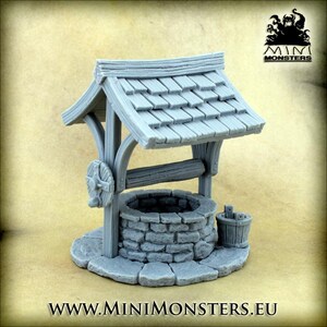 MEDIEVAL WATER WELL - 28mm 32mm Scale | Wargaming terrain | Wargames | Dungeons and Dragons | DnD Terrain | Fantasy | Resin | Mini Monsters