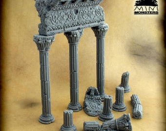 ANCIENT TEMPLE 28mm 32mm Scale | Wargaming terrain | Wargames | Dungeons and Dragons | DnD Terrain | Fantasy | Resin | Mini Monsters