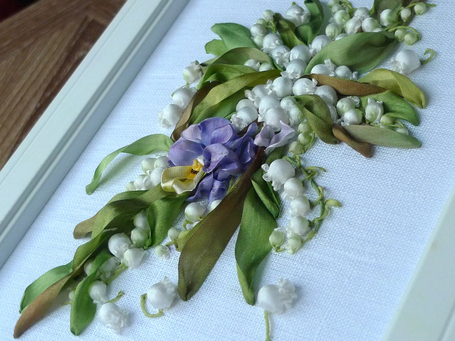 LilyoftheValley Original embroidery Gift for woman Gift for Etsy