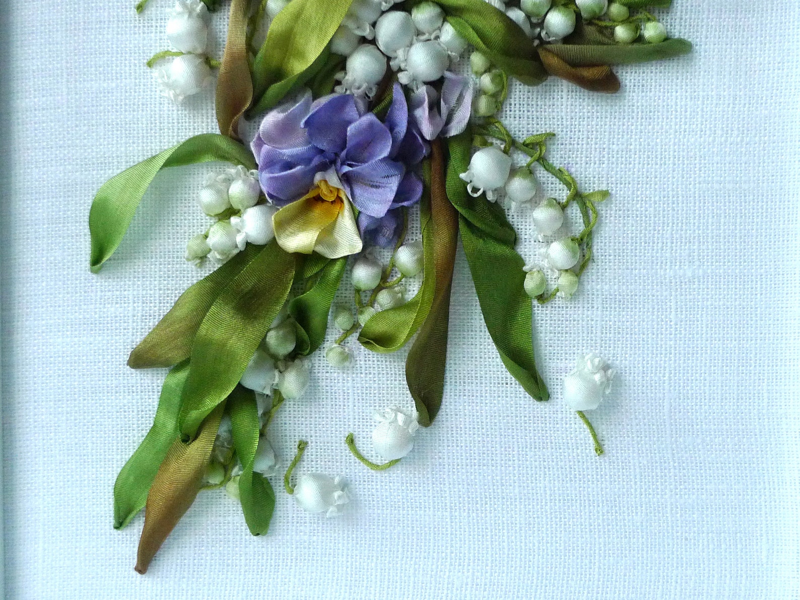 LilyoftheValley Original embroidery Gift for woman Gift for Etsy