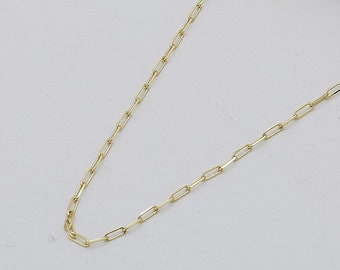 Gemkedja i 375 karat gult guld | 1 mm gemhalsband | Oval länkkedja | 40 cm 45 cm 50 cm 60 cm Helt ny presentask