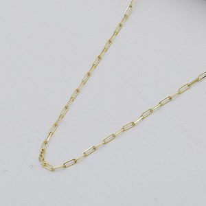 375 9ct Yellow Gold Paperclip Chain | 1mm Paperclip Necklace | Oval Link Chain | 16&quot; 18&quot; 20&quot; 22&quot; 24&quot; Brand New Gift Boxed