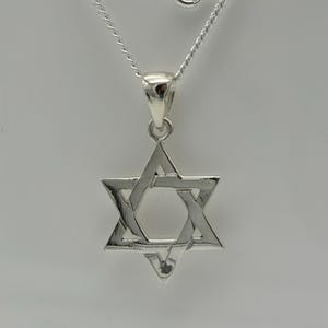 925 Sterling Silver Star of David Pendant | David Star Necklace | 20 Inch | Brand New