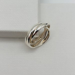 925 Sterling Silver 3mm Russian Wedding Band | Women Plain Trilogy Band Wedding Ring | Brand New I to T All Sizes Available