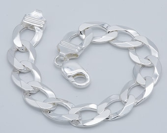 I'M OK for RHC Silver Curb Bracelet（L） Amazon.com: Sterling Silver Curb Link Bracelet 9