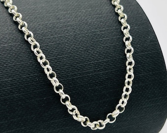 éructeur rond de 3 mm en argent sterling 925 | Collier chaîne éructeur homme et femme | éructeur rond fin | 16" 18" 20" 22" 24" 30" 36"