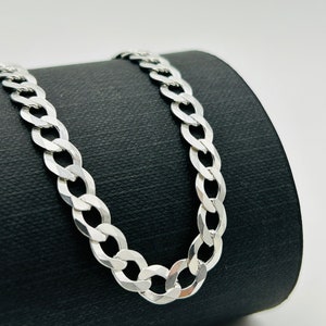 Solid 925 Sterling Silver 6MM Curb Chain | Men&Women Flat Curb Chain Necklace | Brand New 16&quot; 18&quot; 20&quot; 22&quot; 24&quot; 26&quot; 28&quot; 30&quot;