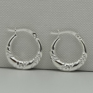 925 Sterling Silver 18mm Creole Hoop | Women Round Hoop Earring | Children Small Hoop Earring