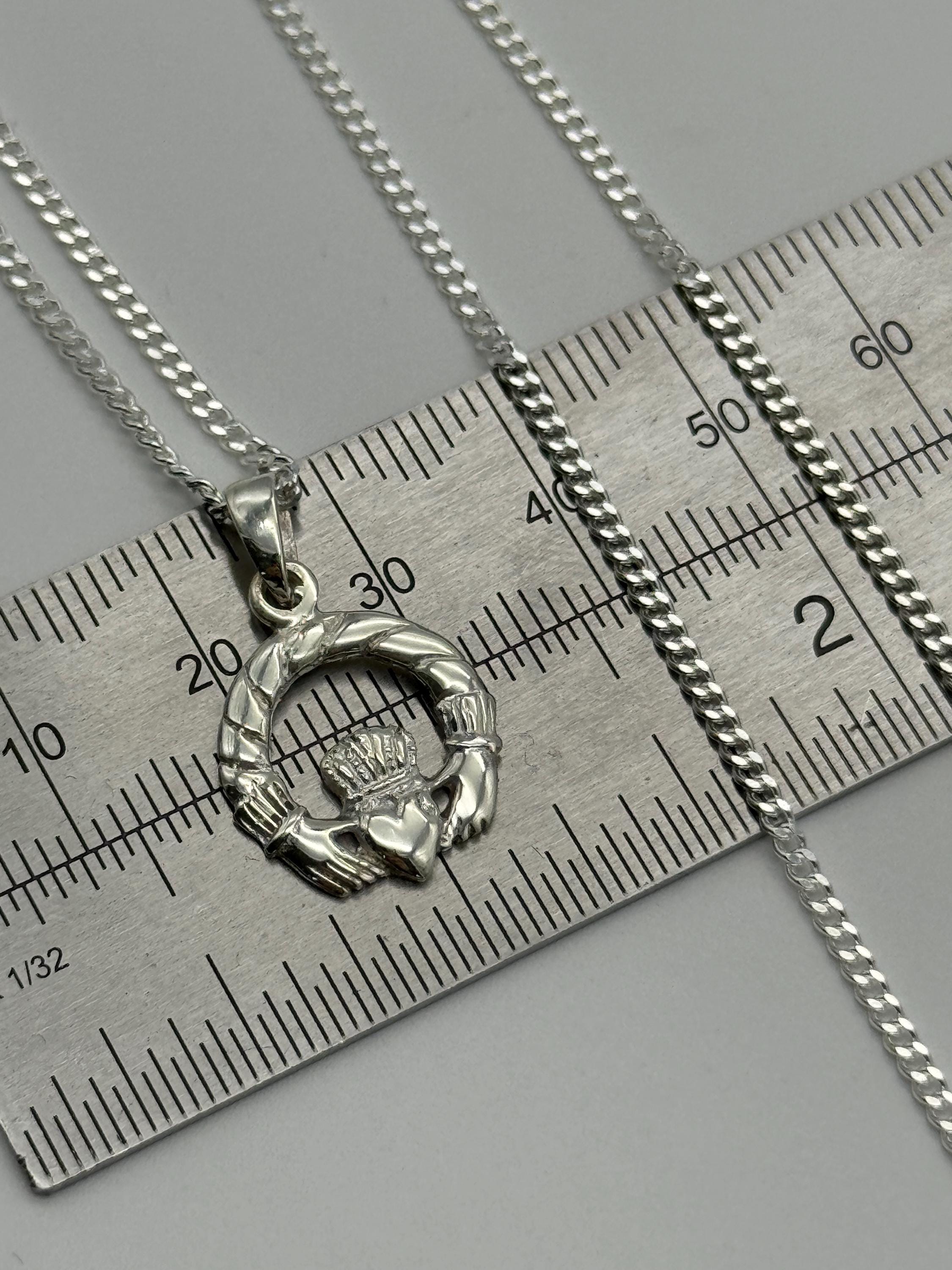 Collar De ébano Para Hombre, Plata De Ley 925 Claddagh/celta