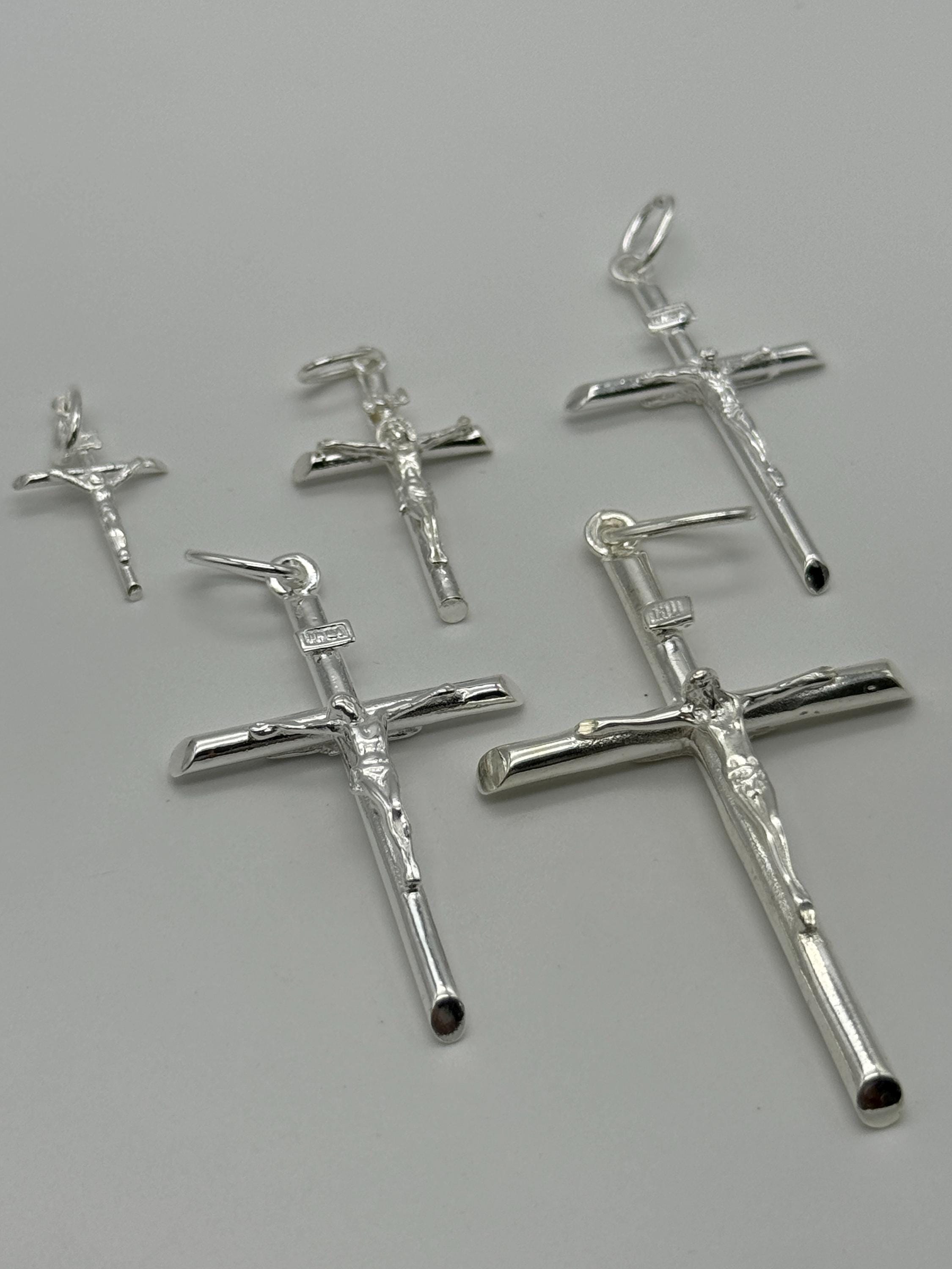 925 Sterling Silver Crucifix Pendant | Inri Cross Pendant Only | Small ...