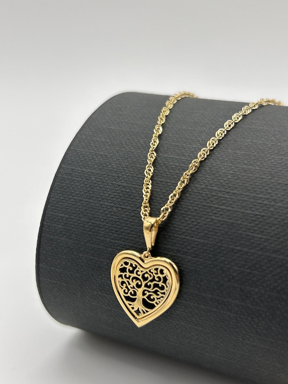 Buy Personalised 9ct Gold Heart And Tag Necklace by Posh Totty from the  Next UK online shop