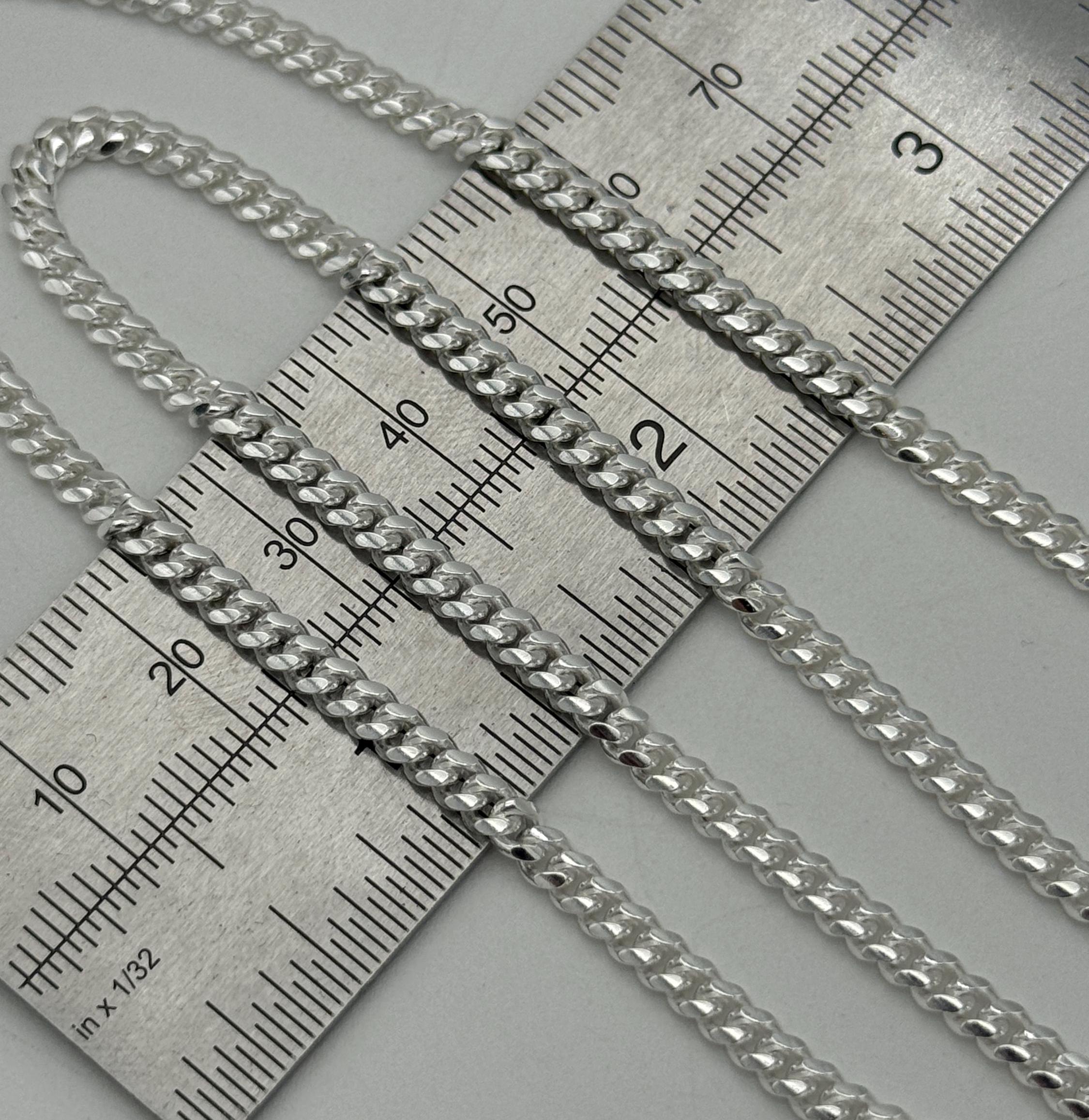 Collana Uomo Cubana In Argento 925 Massiccio 14mm - Icy Miami Cuban Link - Foto 3